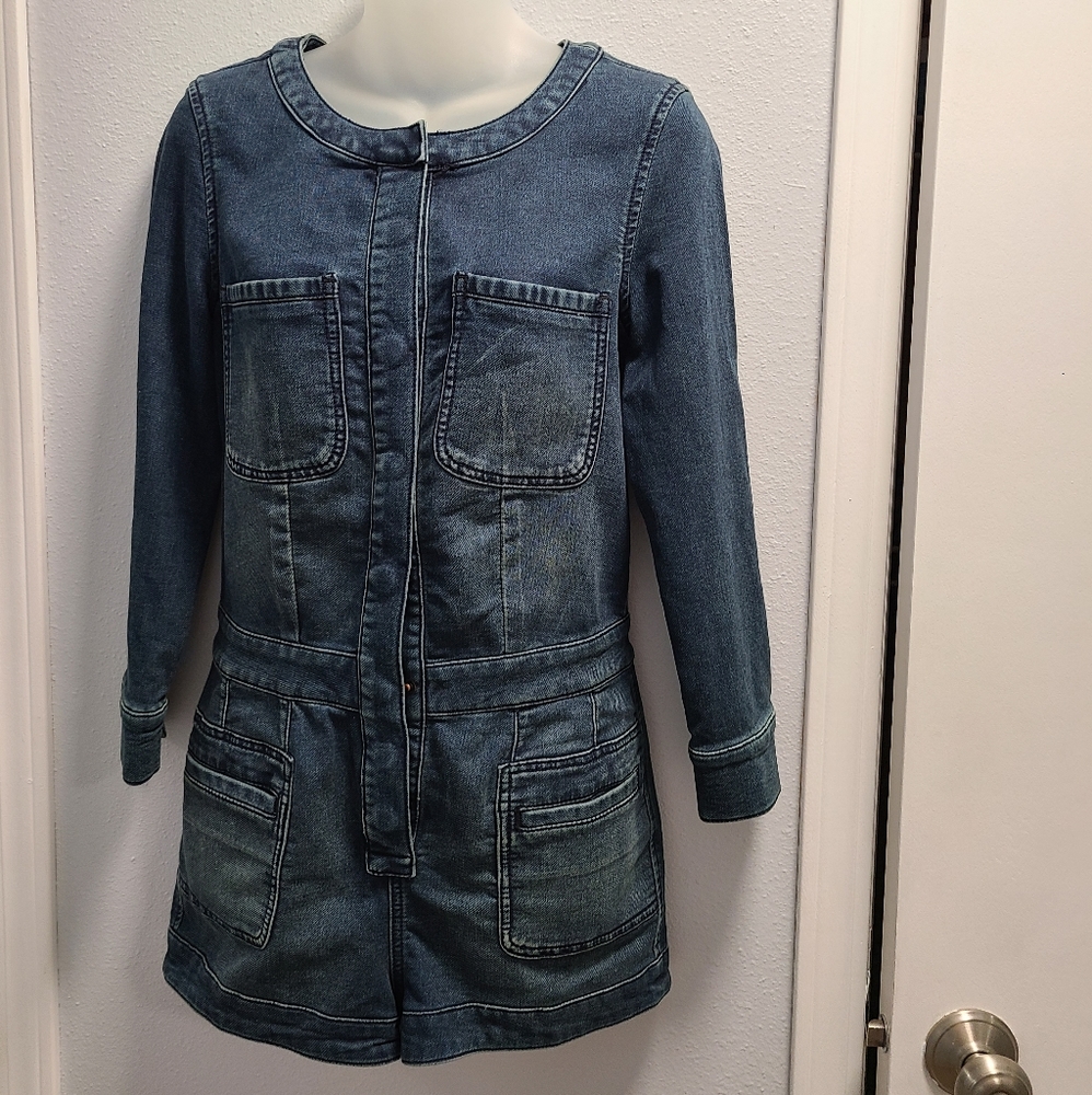 Free people denim romper